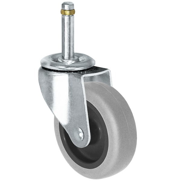 Durastar Caster, 3x1 Swvl Fork, 3x1 TPR Wheel, Grey, Black, Plain Bore, 7/16x 06CS310TR81H-70 - main